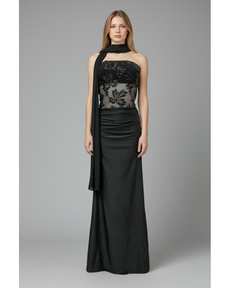 Vestido largo lentejuelas - AINE