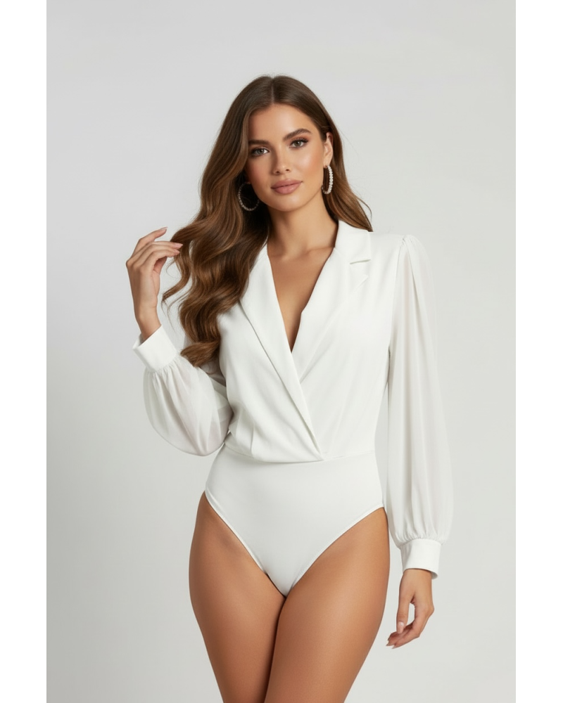 Body con solapa crep - AINE