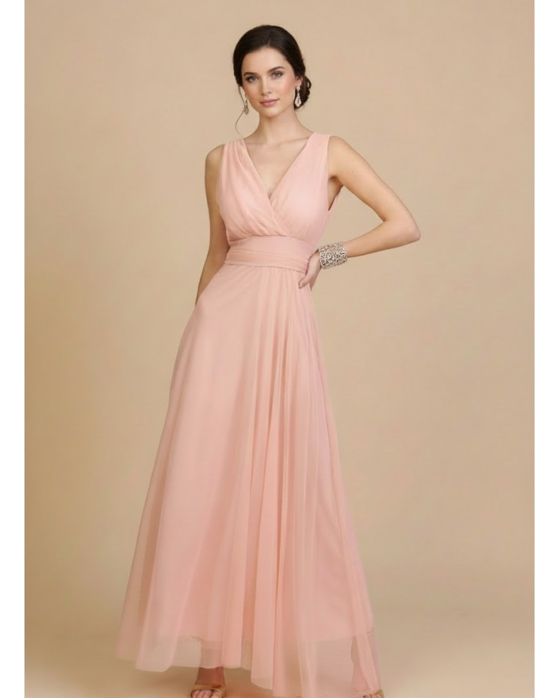 Vestido largo tull tirantes - AINE