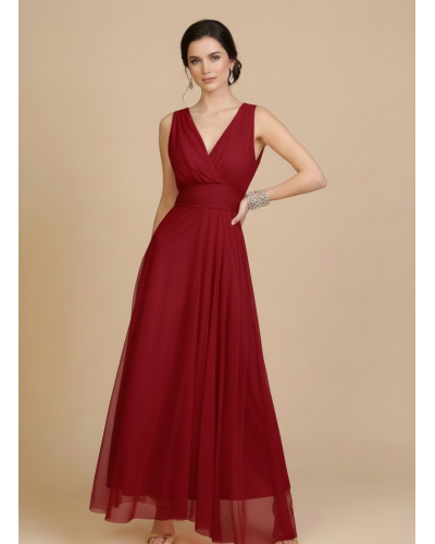 Vestido largo tull tirantes - AINE