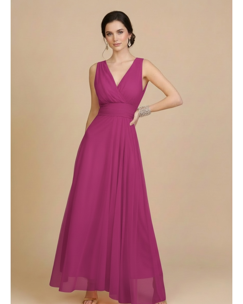 Vestido largo tull tirantes - AINE