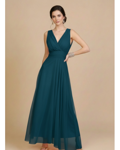 Vestido largo tull tirantes - AINE