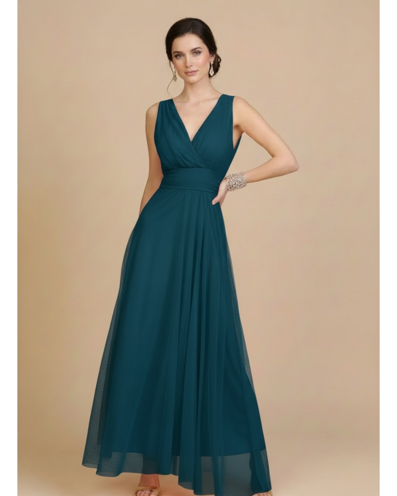 Vestido largo tull tirantes - AINE