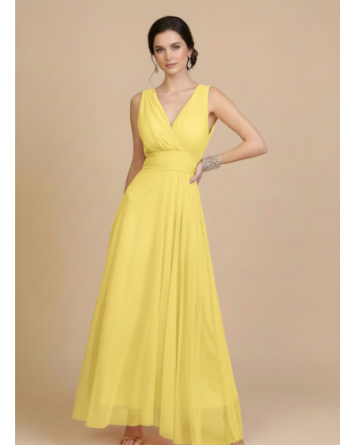 Vestido largo tull tirantes - AINE