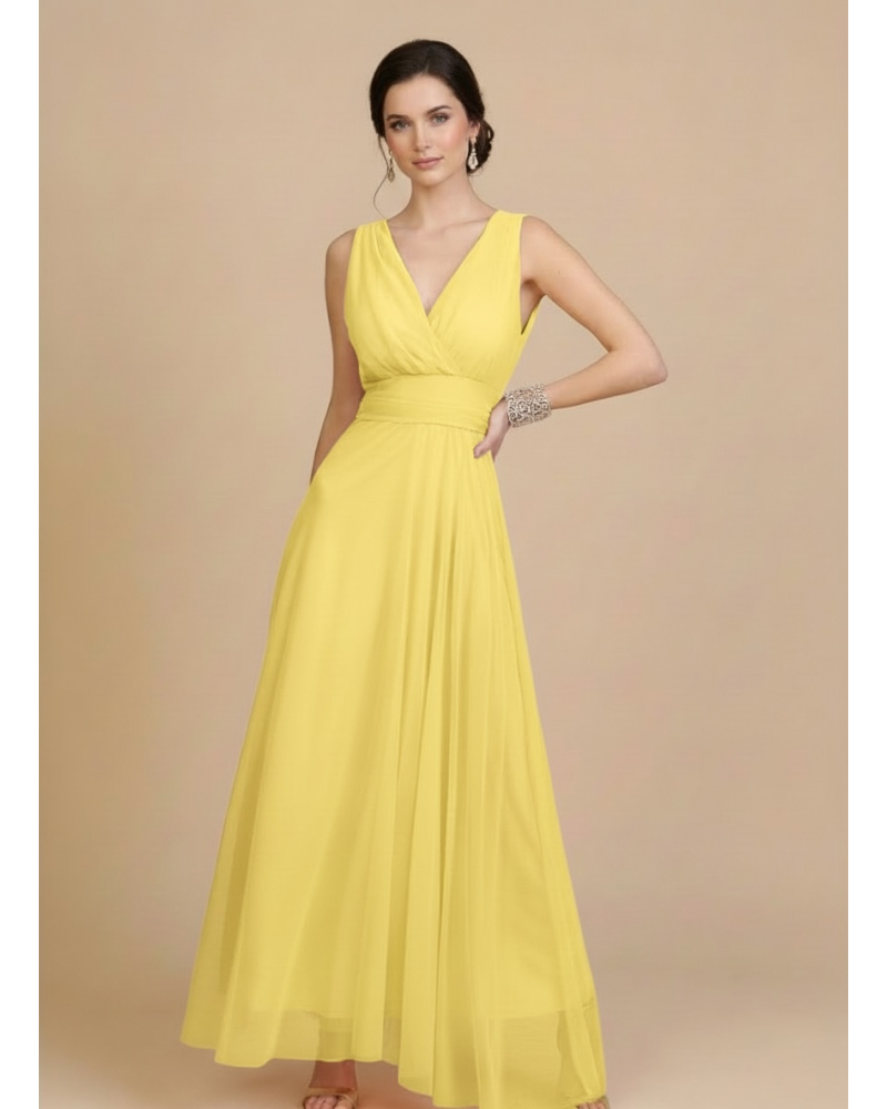 Vestido largo tull tirantes - AINE