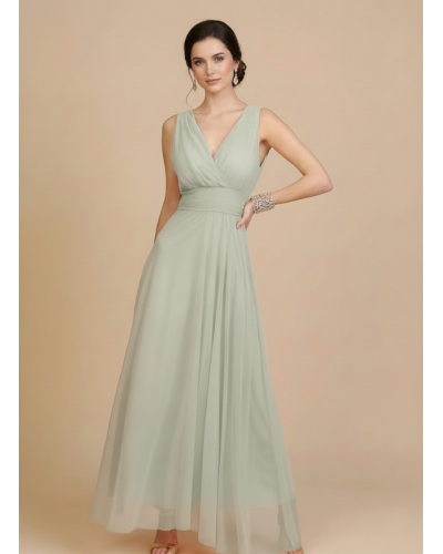 Vestido largo tull tirantes - AINE