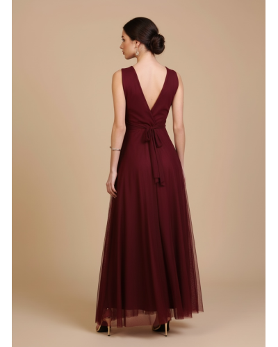 Vestido largo tull tirantes - AINE