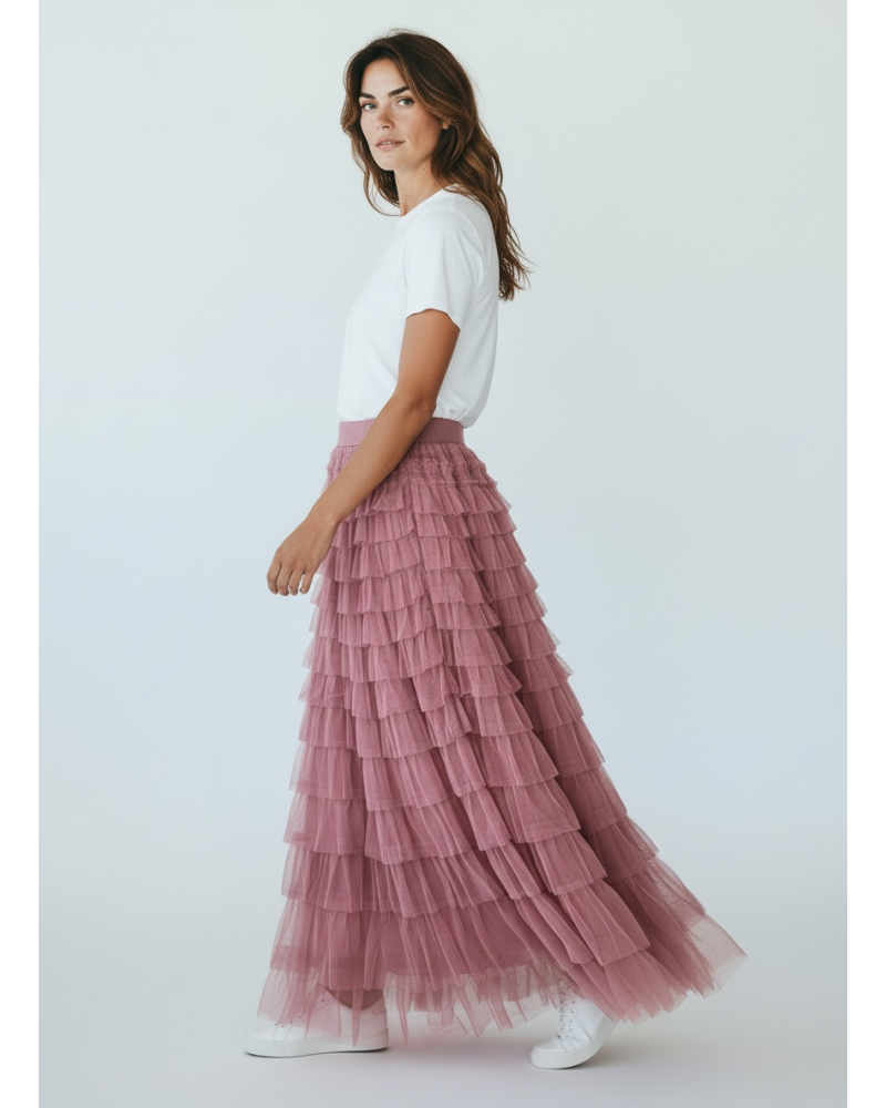 Falda tull mil volantes - AINE