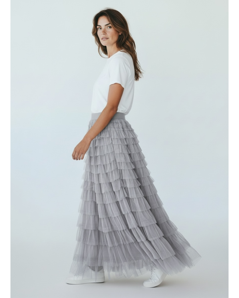 Falda tull mil volantes - AINE
