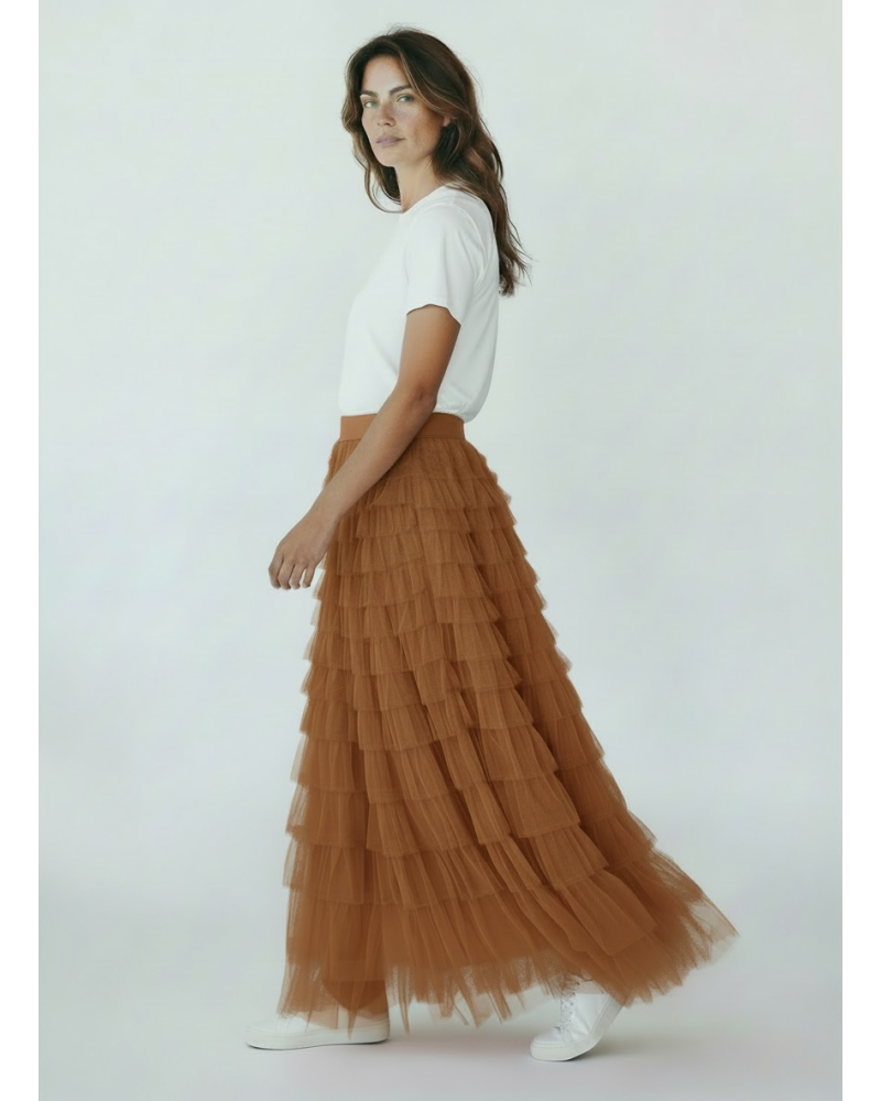 Falda tull mil volantes - AINE