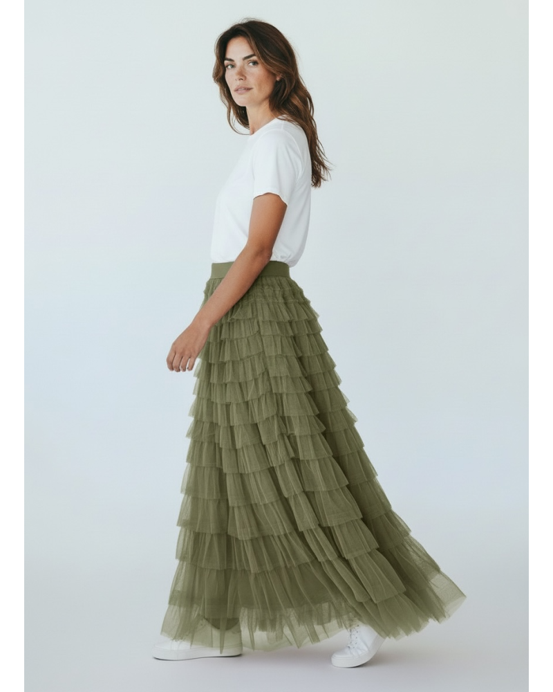 Falda tull mil volantes - AINE