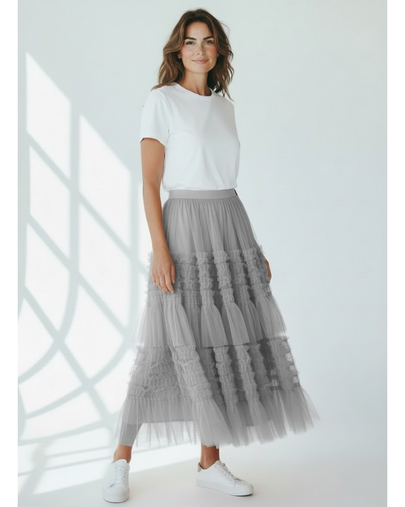 Falda tull 2 tiras volantes - AINE