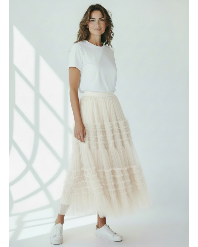 Falda tull 2 tiras volantes - AINE