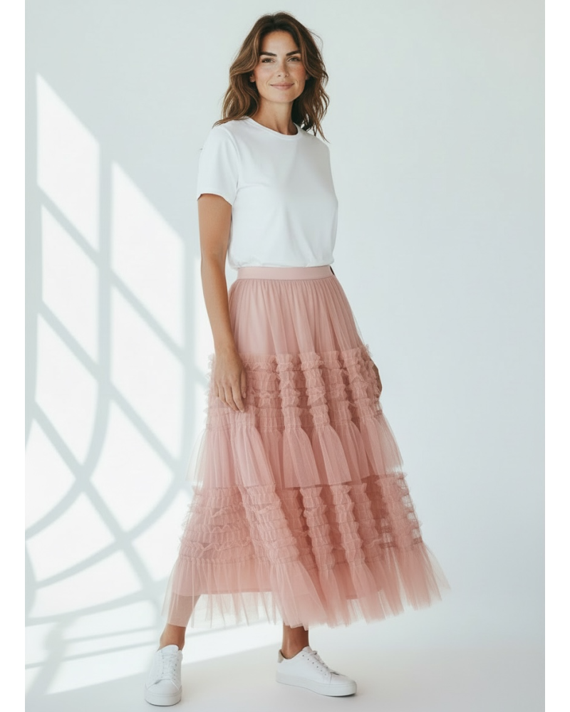 Falda tull 2 tiras volantes - AINE