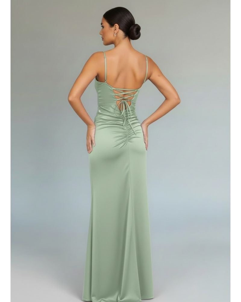 Vestido escote cuadrado cuerda detrás - AINE