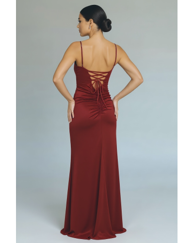 Vestido escote cuadrado cuerda detrás - AINE