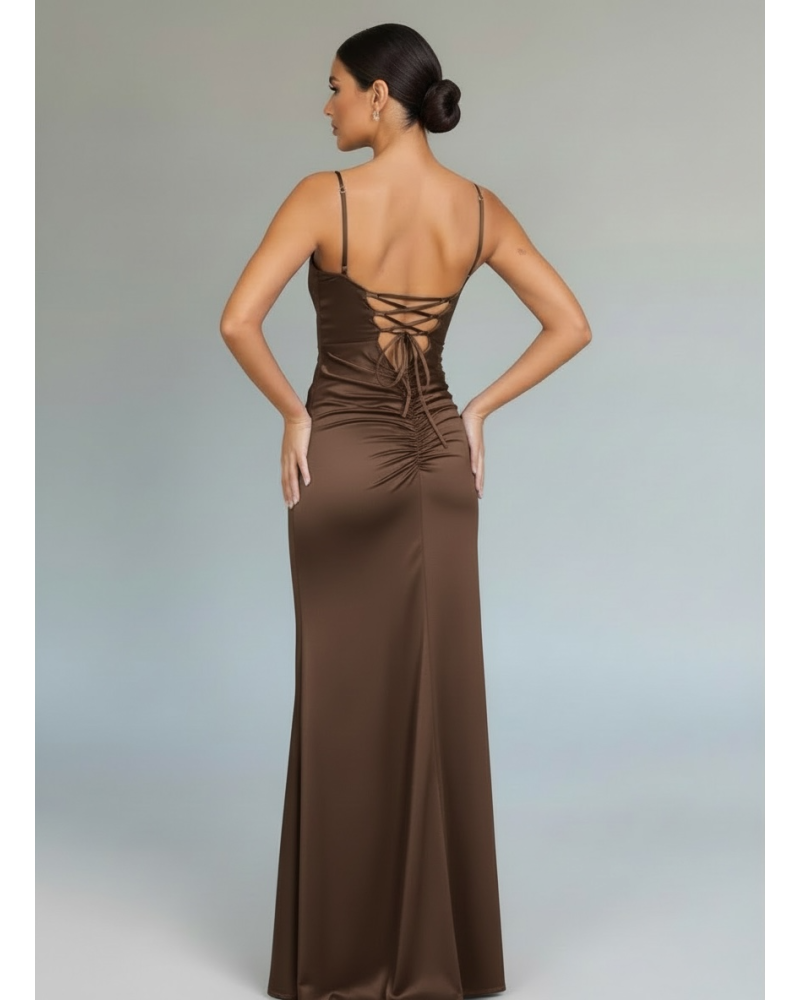 Vestido escote cuadrado cuerda detrás - AINE