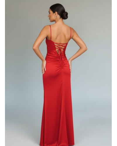 Vestido escote cuadrado cuerda detrás - AINE