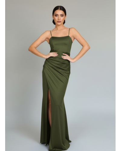 Vestido escote cuadrado cuerda detrás - AINE