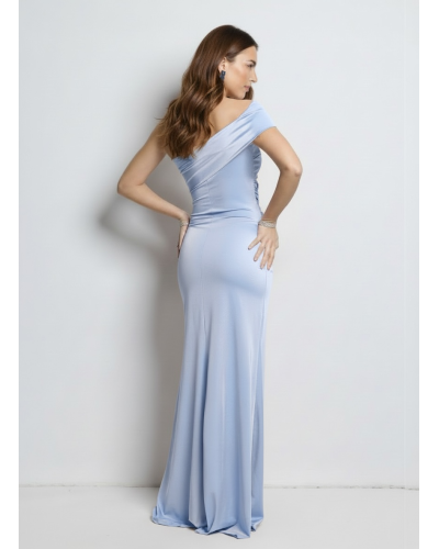 Vestido licra largo escote asimetrico - AINE