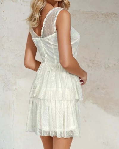 Vestido corto cuerpo con 3 lazos - AINE