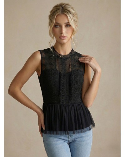 Camisa bordado con tull - AINE