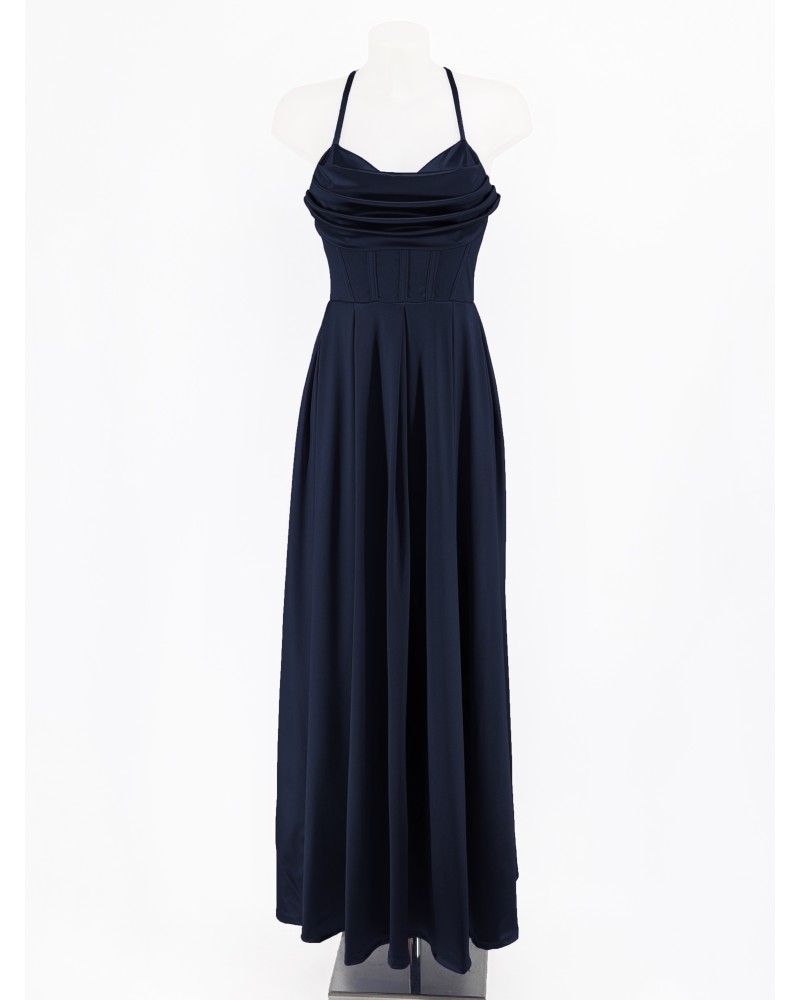 Vestido largo vuelo con cuerda espalda - AINE