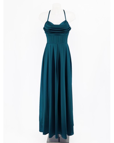 Vestido largo vuelo con cuerda espalda - AINE