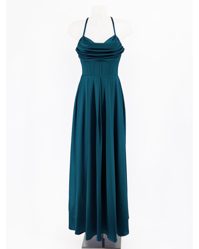 Vestido largo vuelo con cuerda espalda - AINE