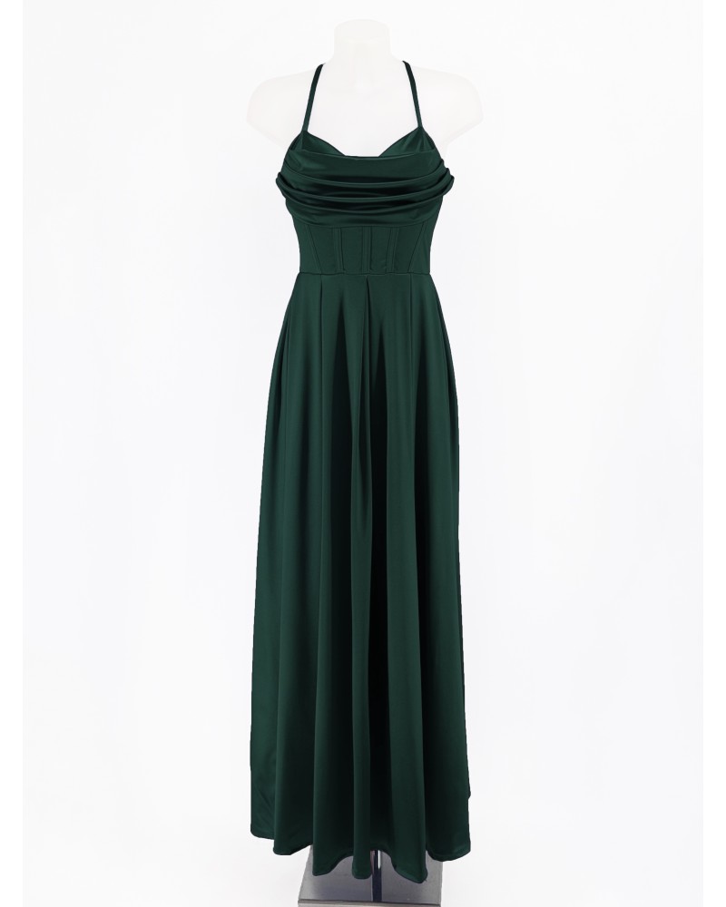 Vestido largo vuelo con cuerda espalda - AINE