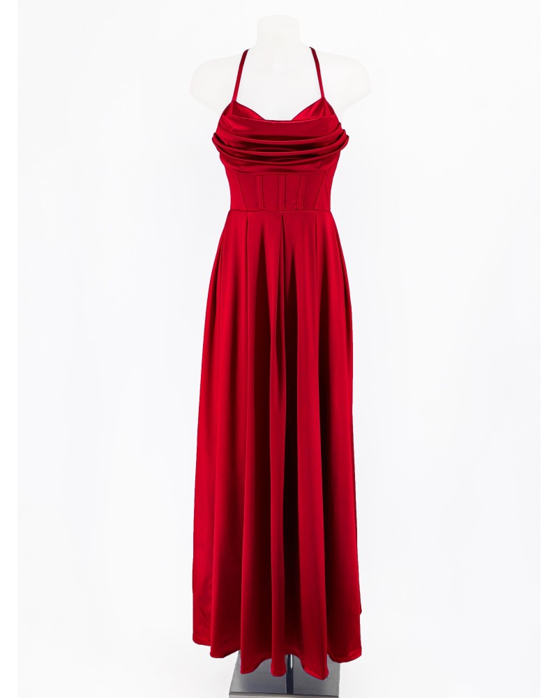 Vestido largo vuelo con cuerda espalda - AINE