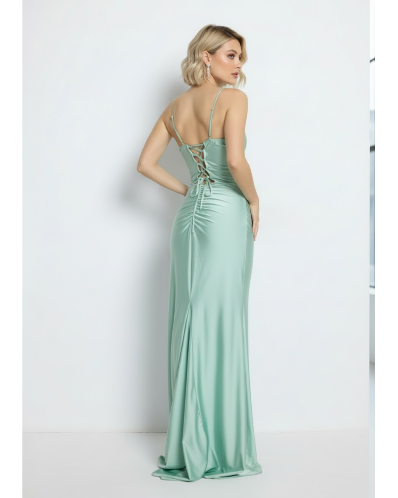 Vestido licra nudo con varillas - AINE