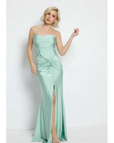 Vestido licra nudo con varillas - AINE