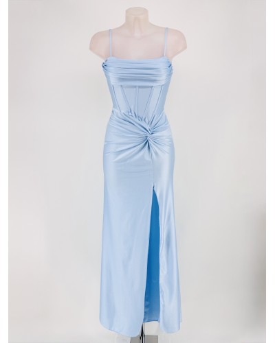 Vestido licra nudo con varillas - AINE