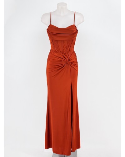 Vestido licra nudo con varillas - AINE