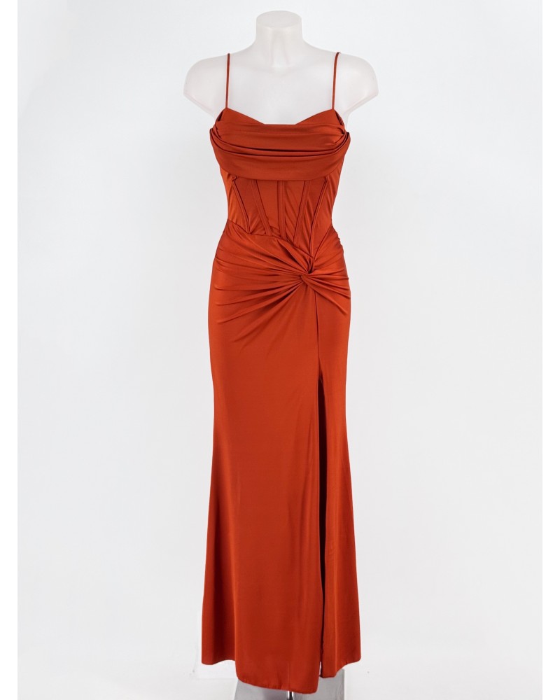 Vestido licra nudo con varillas - AINE