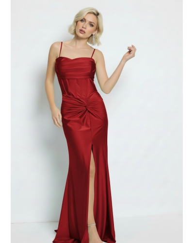 Vestido licra nudo con varillas - AINE