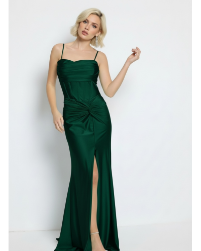 Vestido licra nudo con varillas - AINE