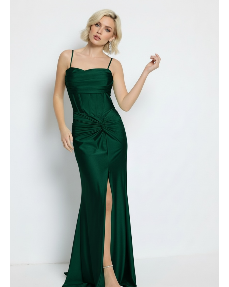 Vestido licra nudo con varillas - AINE