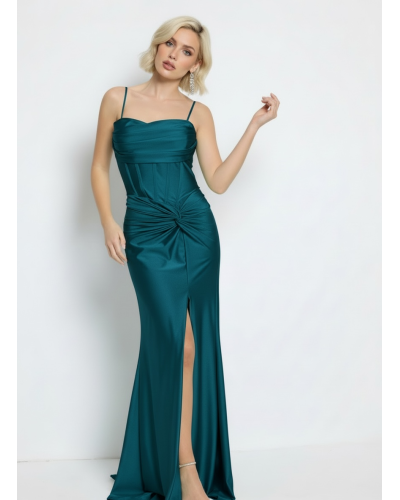 Vestido licra nudo con varillas - AINE