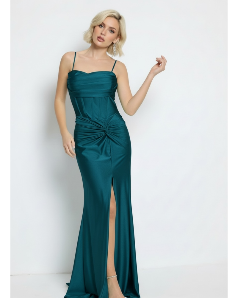 Vestido licra nudo con varillas - AINE