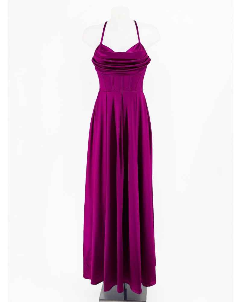 Vestido largo vuelo con cuerda espalda - AINE