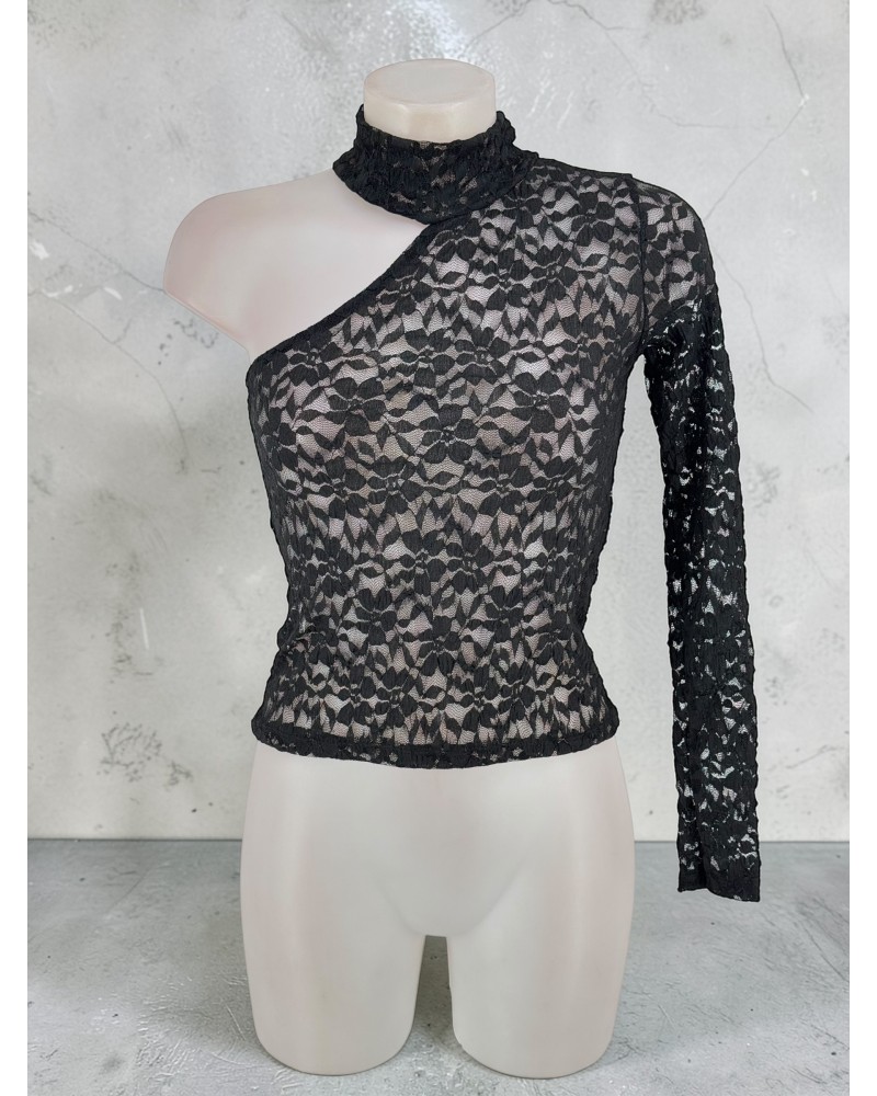 Top encaje asimetrico 1 manga - AINE