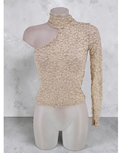 Top encaje asimetrico 1 manga - AINE